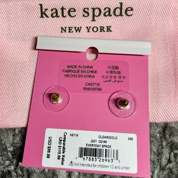 NWT Kate Spade Drop Stud Earrings - Picture 7 of 9